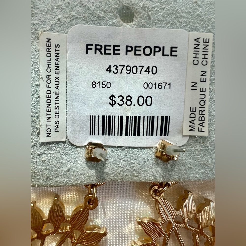 Free People Gold and Green Chandelier Earrings - Picture 7 of 16